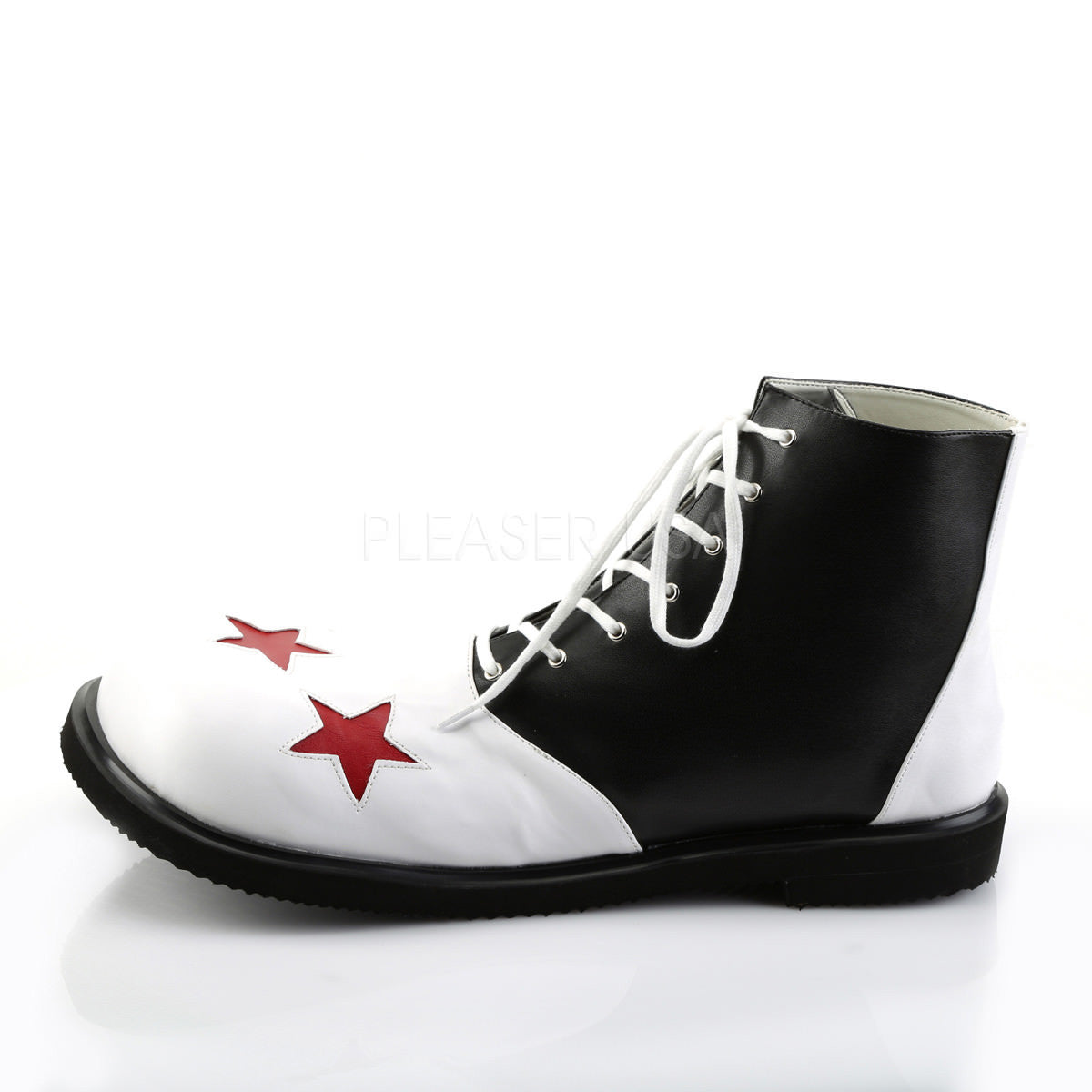 FUNTASMA CLOWN-02 Black-White Pu Clown Shoes