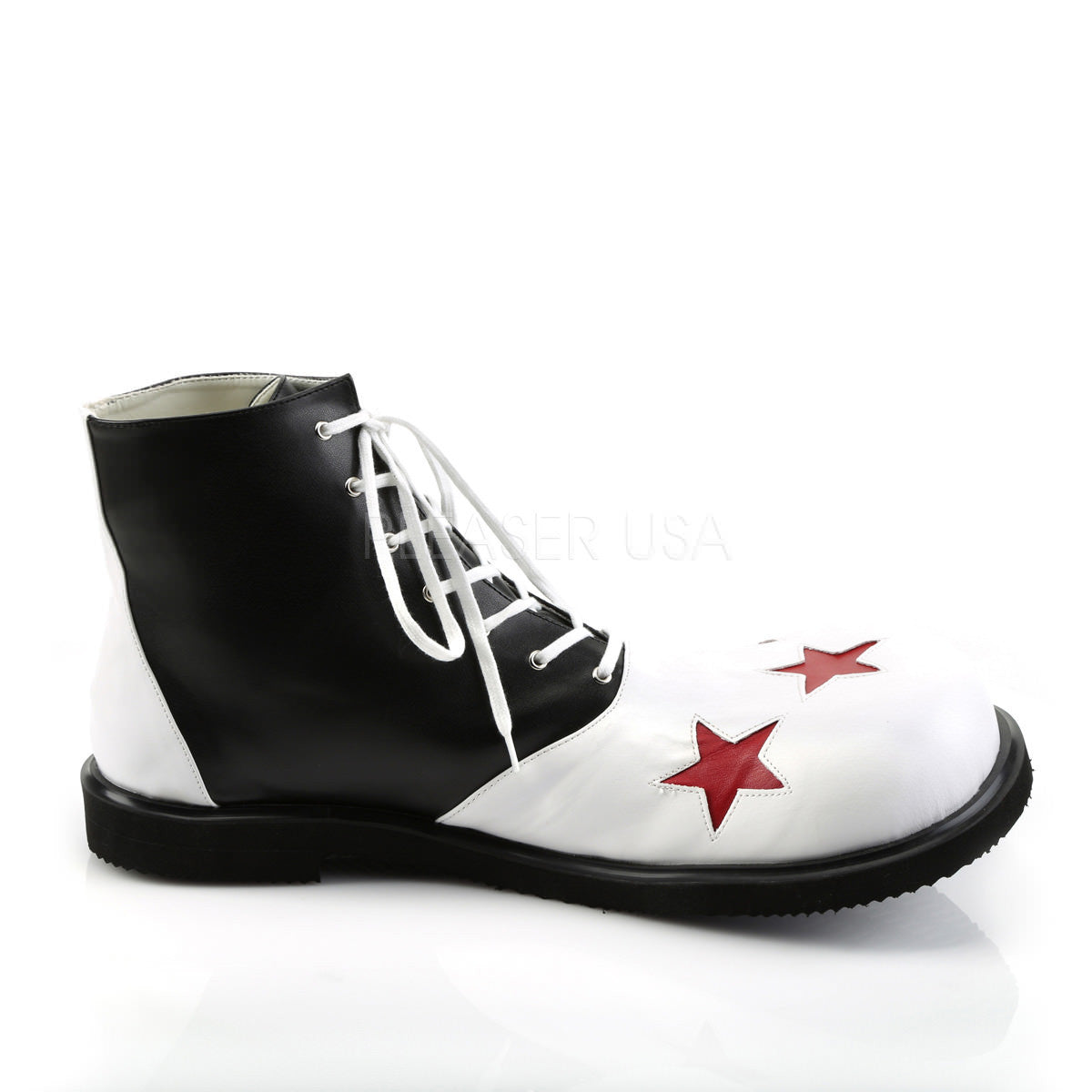 FUNTASMA CLOWN-02 Black-White Pu Clown Shoes