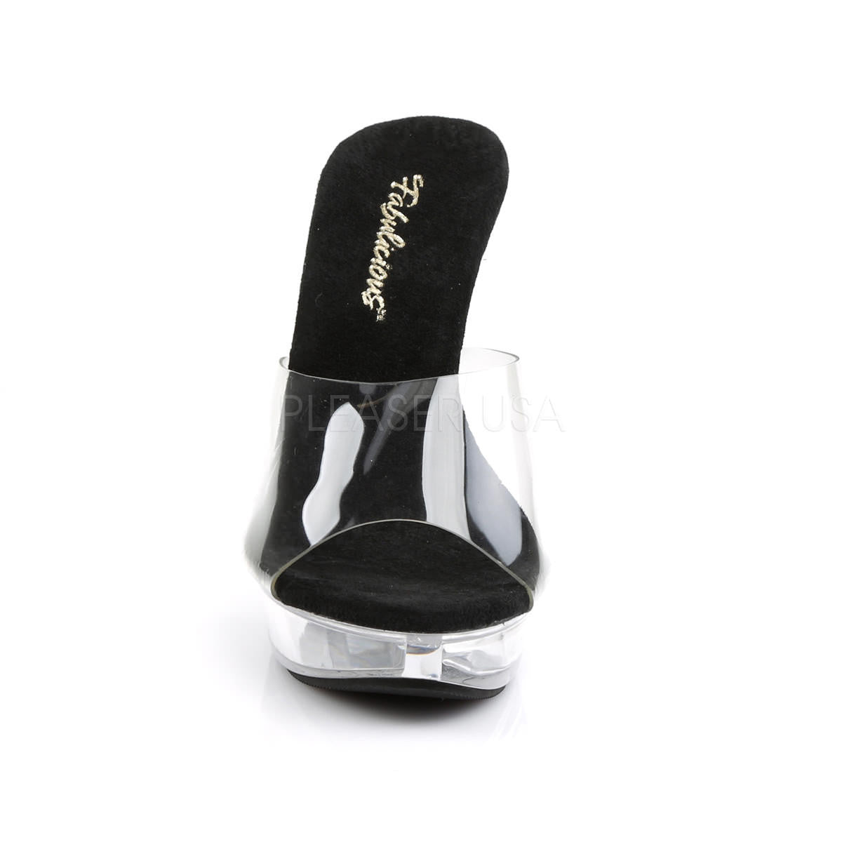 5 Inch Heel COCKTAIL-501 Clear-Black Sole