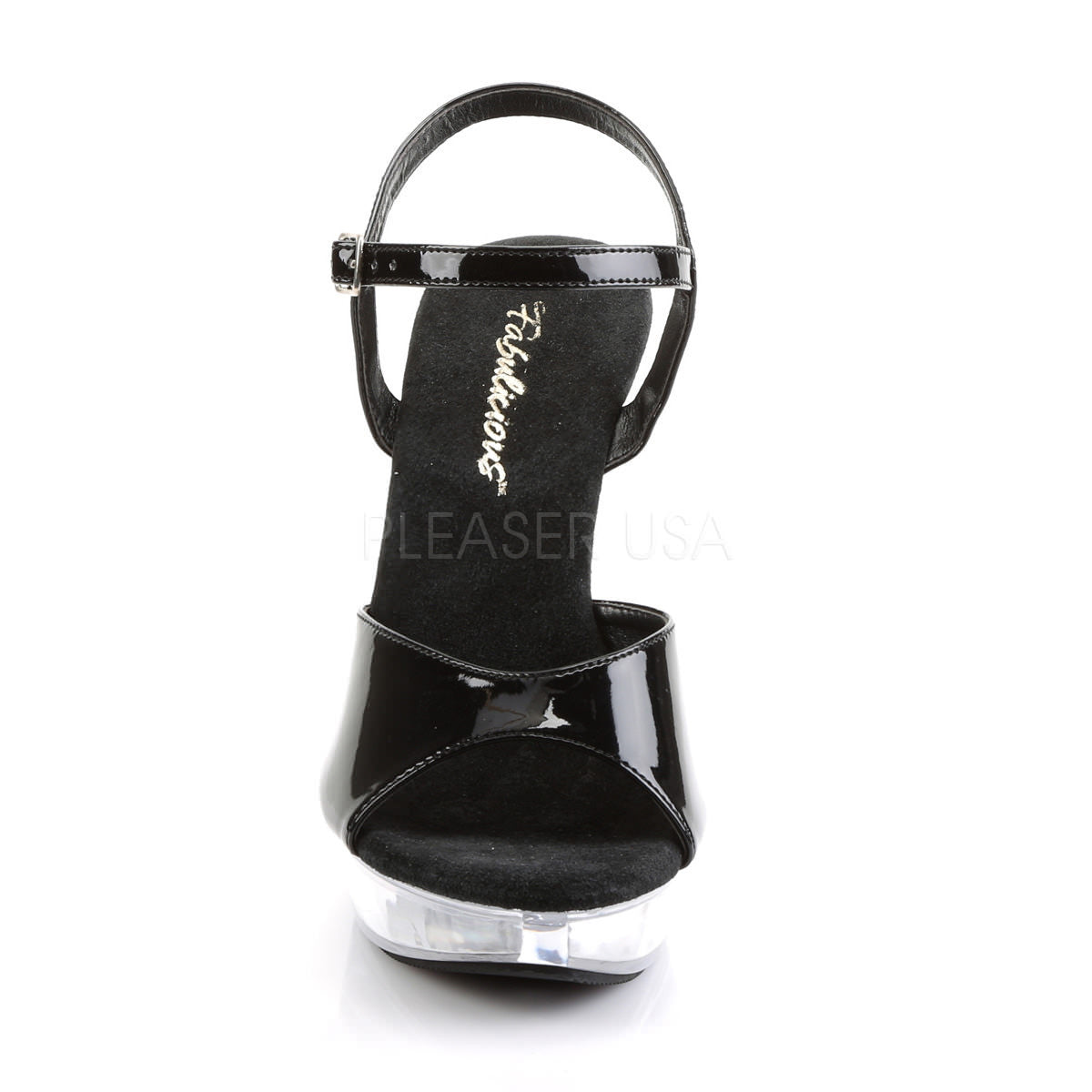 FABULICIOUS COCKTAIL-509 Black-Clear Ankle Strap Sandals