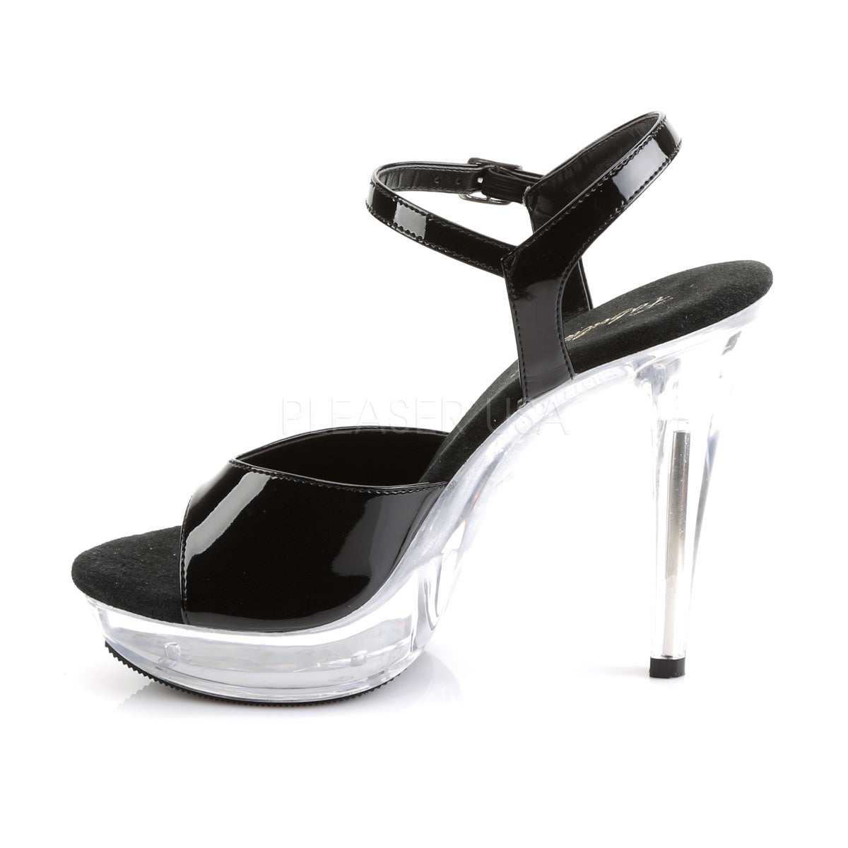 FABULICIOUS COCKTAIL-509 Black-Clear Ankle Strap Sandals