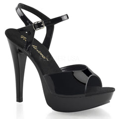 FABULICIOUS COCKTAIL-509 Black-Black Ankle Strap Sandals - Shoecup.com