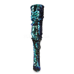 5 Inch Heel COURTLY-3011 Green Sequins