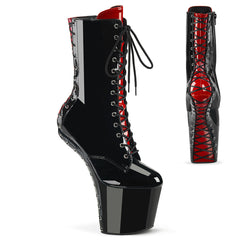 8 Inch Heelless CRAZE-1040FH Black Red