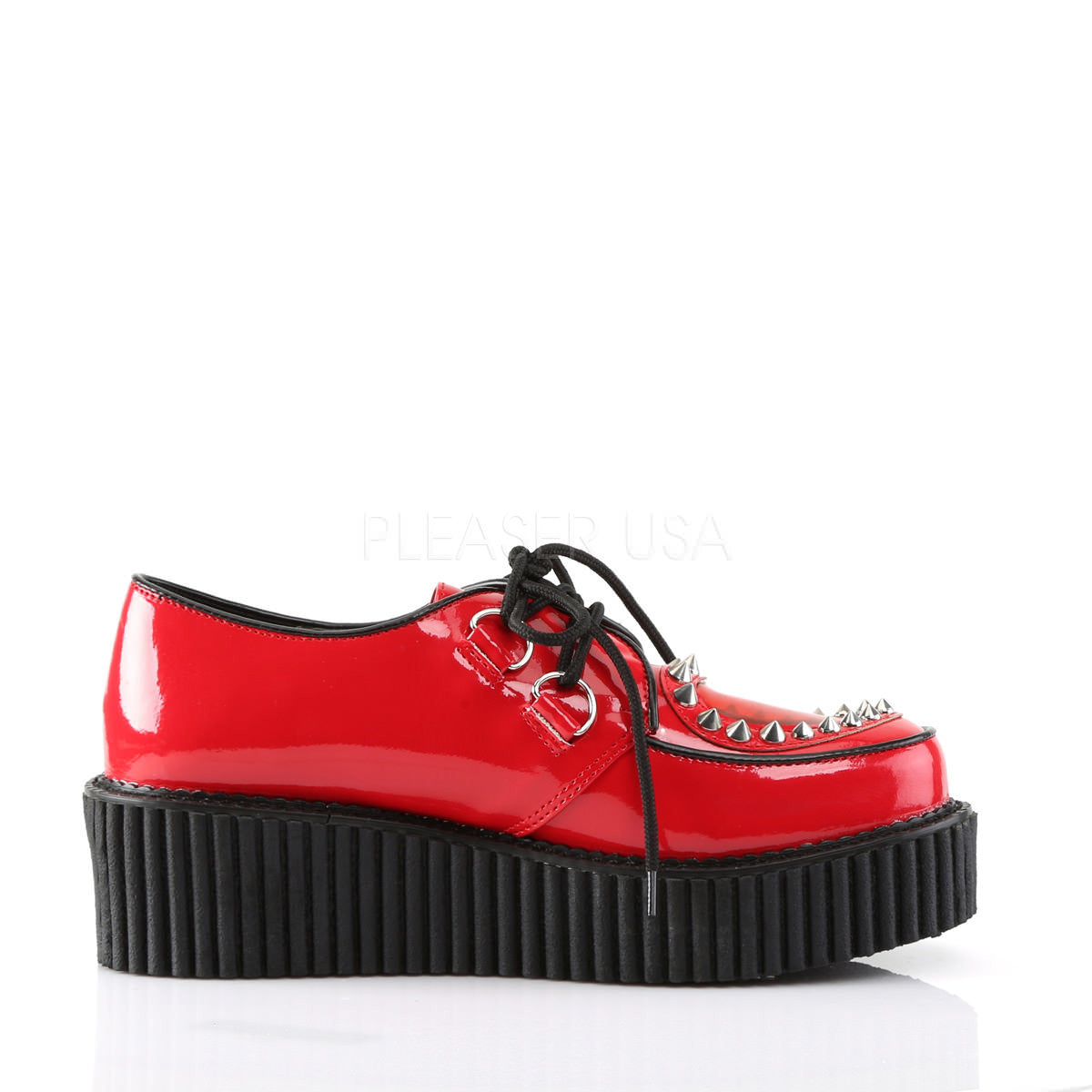 Demonia,Demonia CREEPER-108 Red Patent Creepers - Shoecup.com