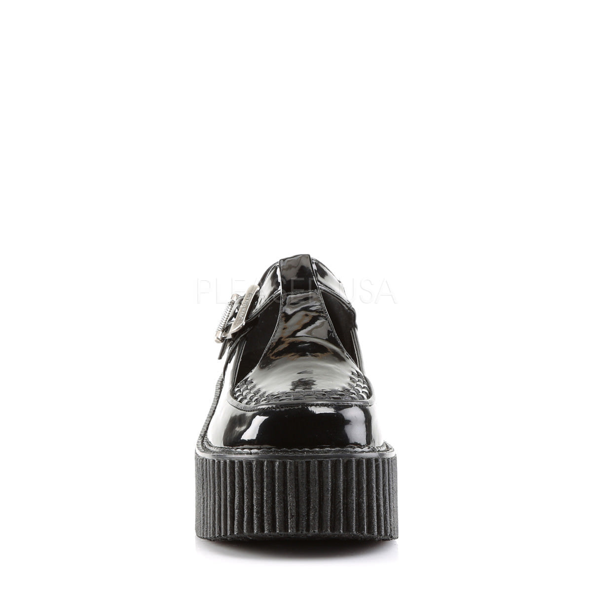 Demonia,Demonia CREEPER-214 Black Patent T-Strap Creepers - Shoecup.com