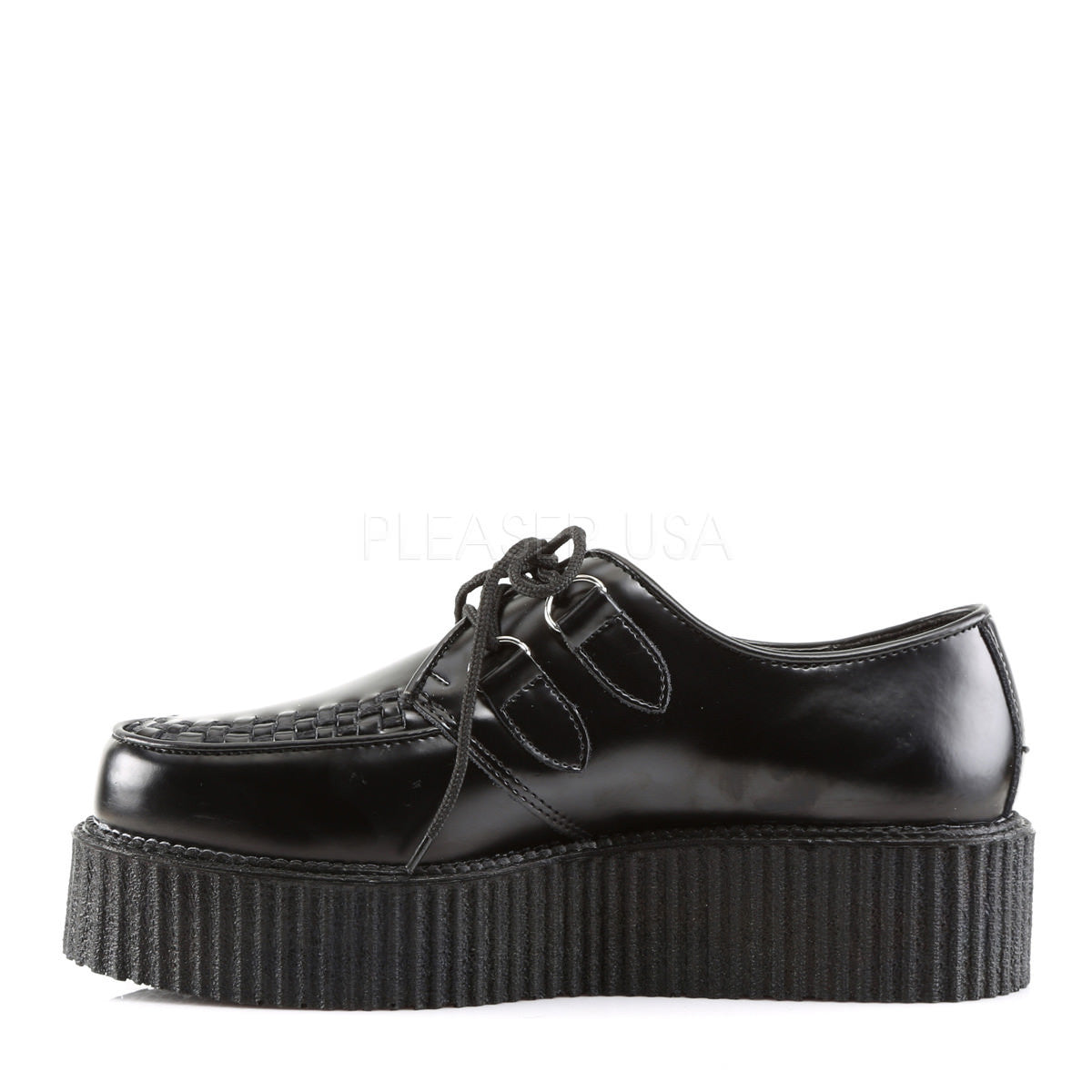 Demonia,DEMONIA CREEPER-402 Men's Black Leather Creepers - Shoecup.com