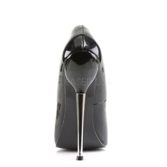 DEVIOUS DAGGER-01 Black Pat Plain Pumps