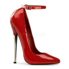 Devious,DEVIOUS DAGGER-12 Red Pat Plain Pumps - Shoecup.com