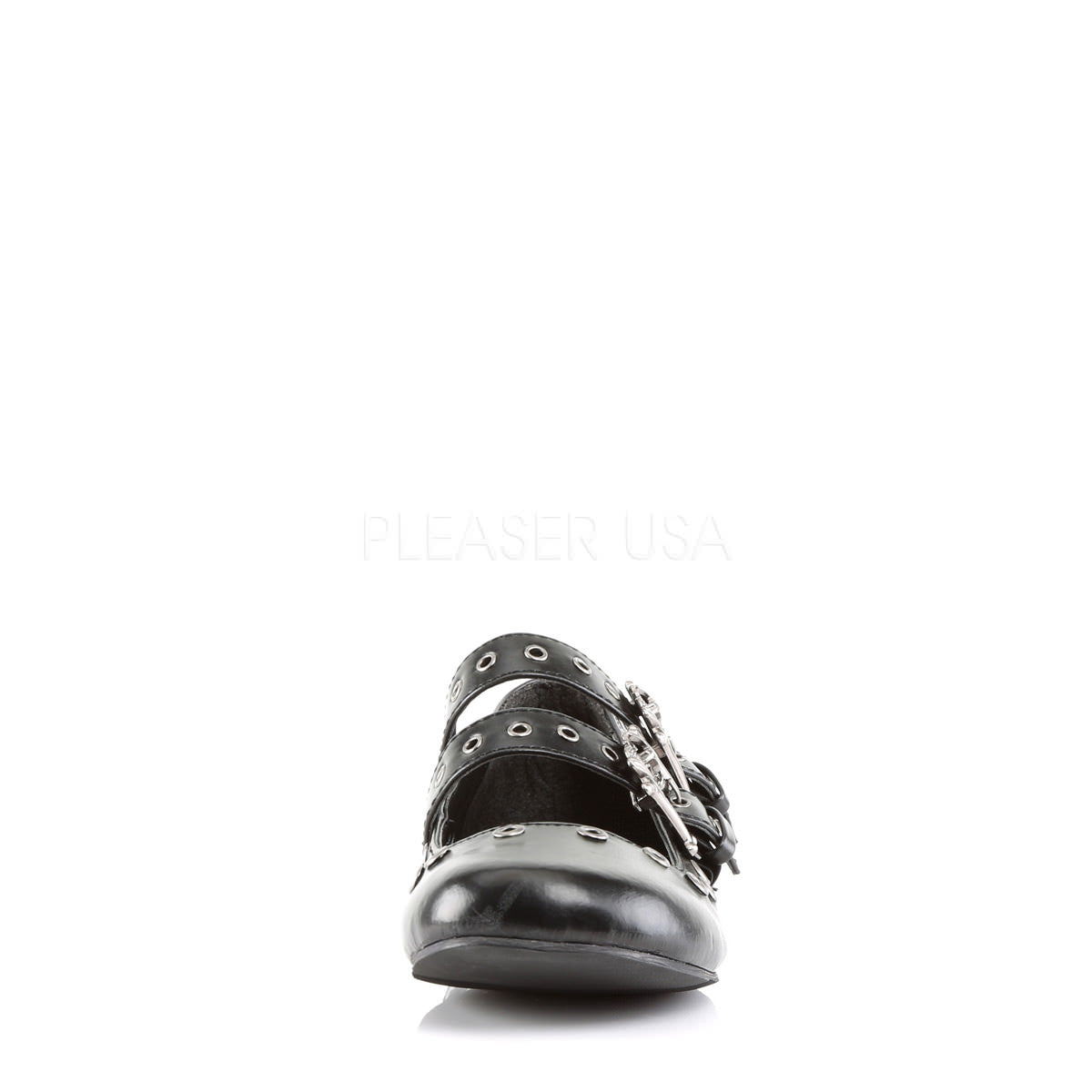 Demonia,DEMONIA DAISY-03 Black Pu Ballet Flats - Shoecup.com
