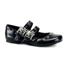 Demonia,DEMONIA DAISY-03 Black Pu Ballet Flats - Shoecup.com