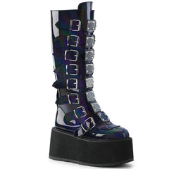 demonia-damned-318-black-hologram-vegan-leather