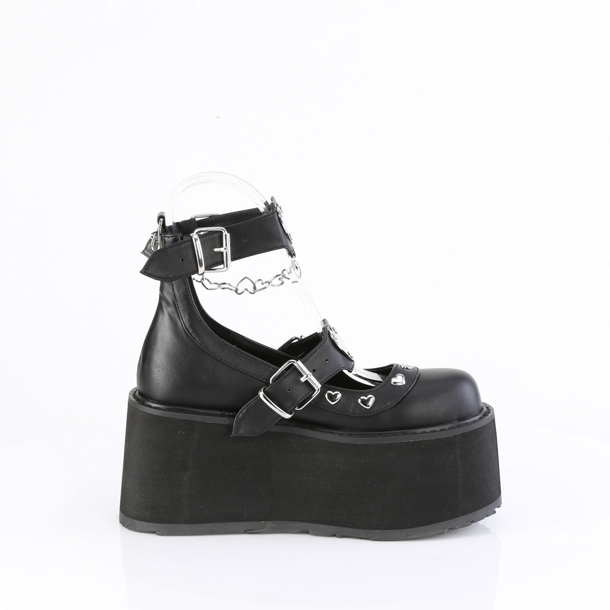 4 Inch Platform DAMNED-56 Black Vegan Leather