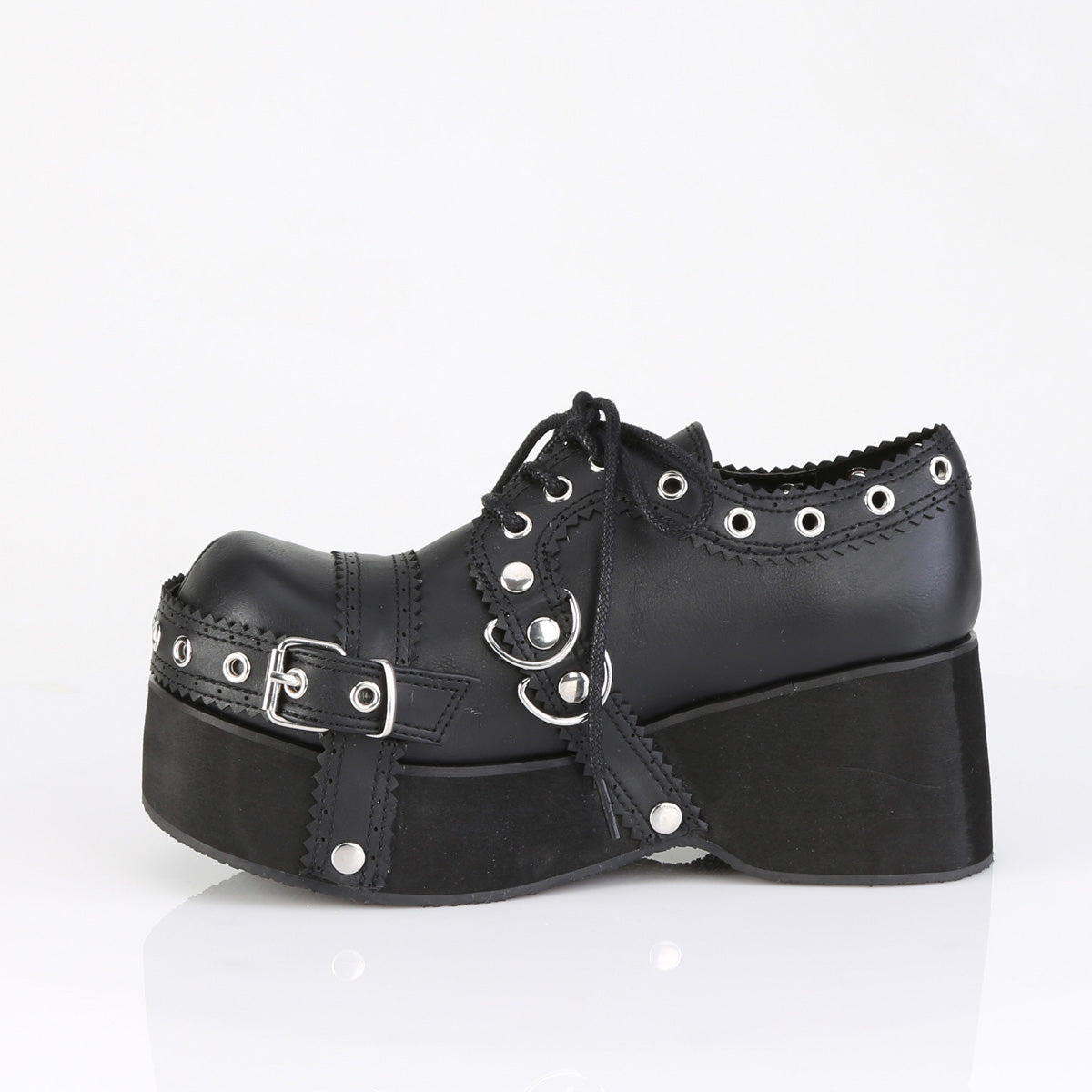 3 Inch Platform DANK-28 Black Vegan Leather