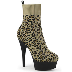 6" Heel DELIGHT-1002LP Leopard Print Fabric