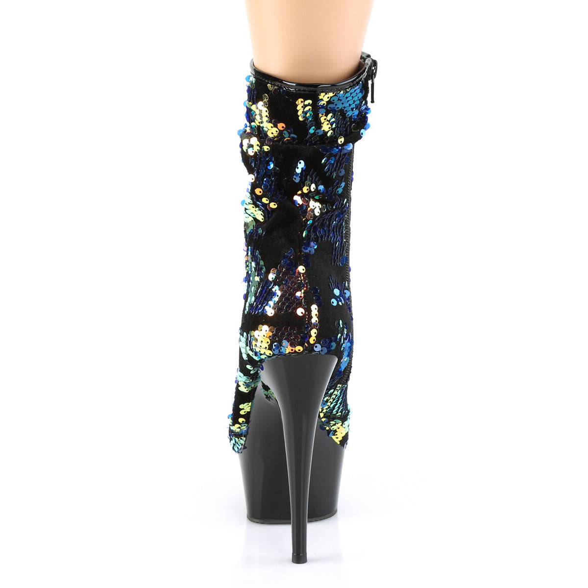 6 Inch Heel DELIGHT-1004 Blue Sequins