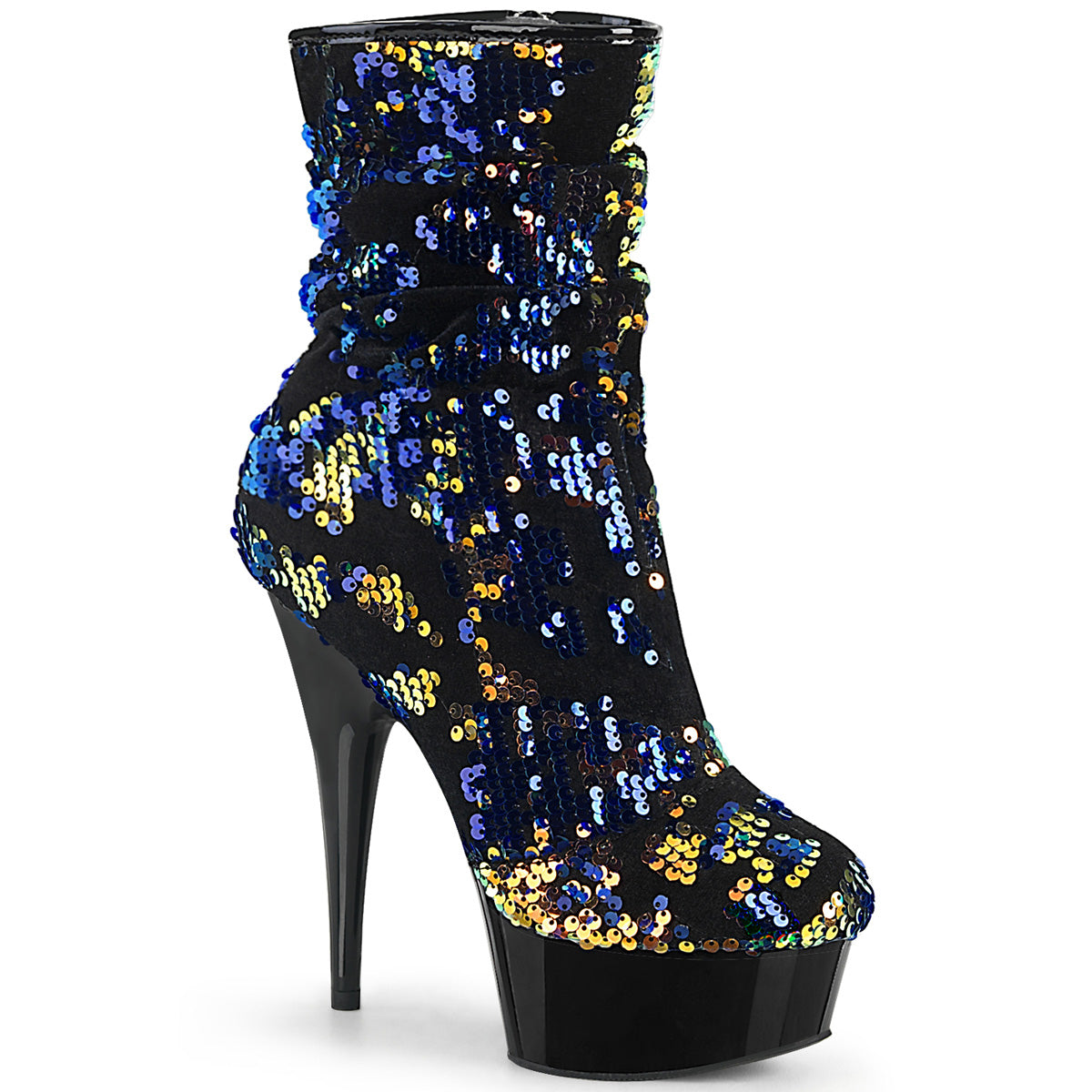 6" Heel DELIGHT-1004 Blue Sequins