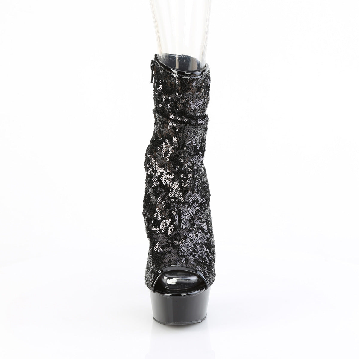 6 Inch Heel DELIGHT-1008SQ Black Sequins