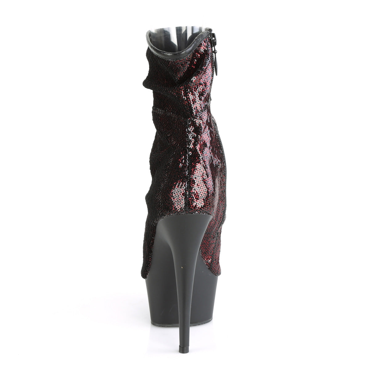6 Inch Heel DELIGHT-1008SQ Burgundy Sequins