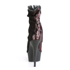 6 Inch Heel DELIGHT-1008SQ Burgundy Sequins