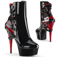 6" Heel DELIGHT-1012 Black Red Pat