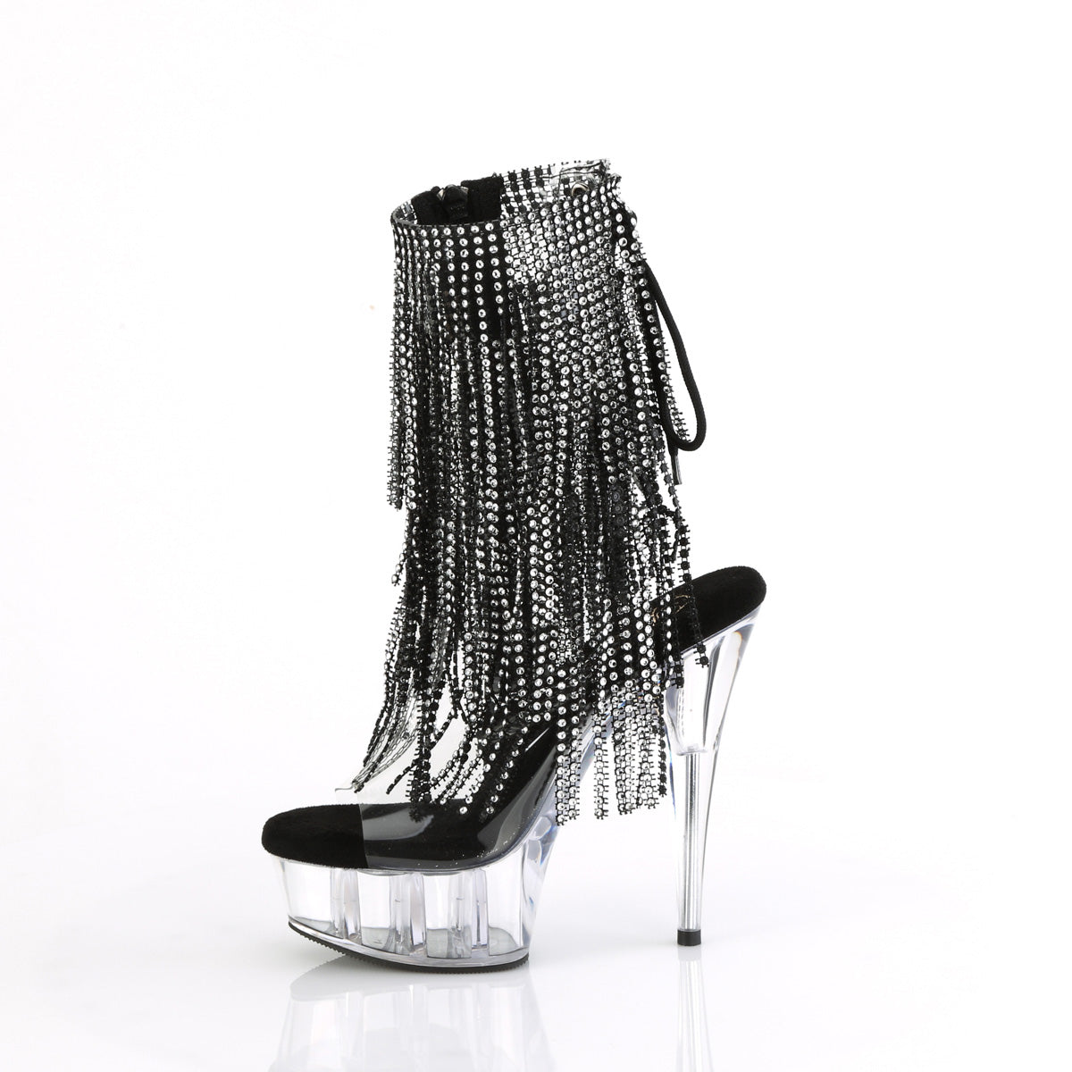 6 Inch Heel DELIGHT-1017RSF Clear Black