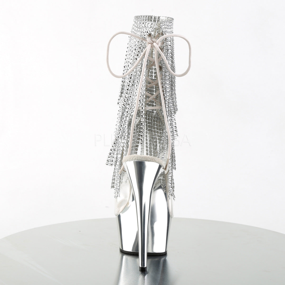 6 Inch Heel DELIGHT-1017RSF Silver Chrome