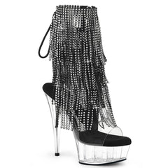 6 Inch Heel DELIGHT-1017RSF Clear Black