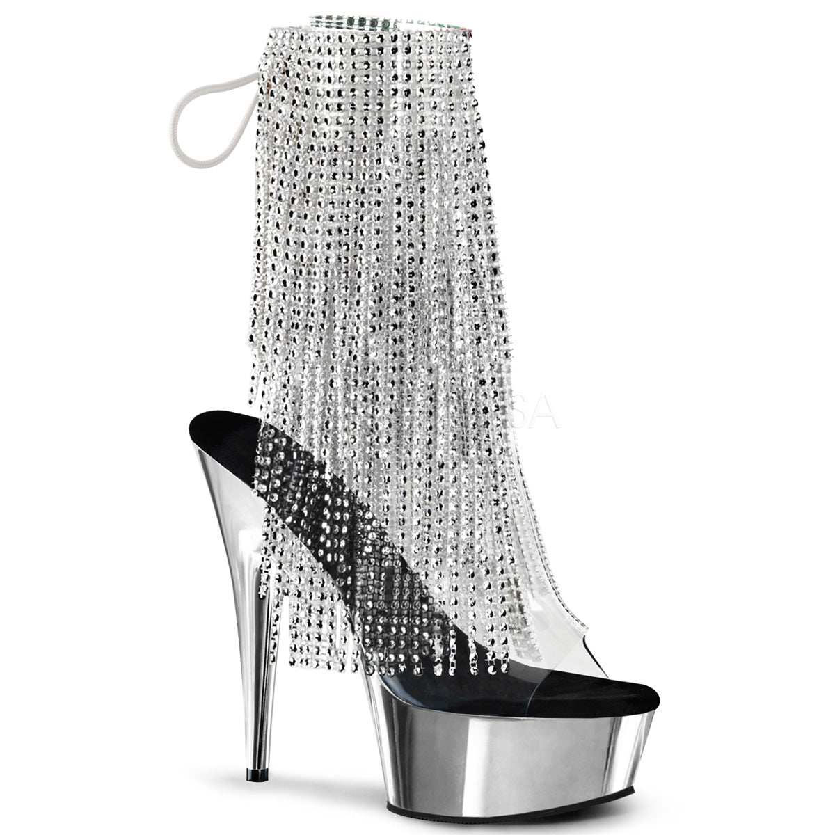 6" Heel DELIGHT-1017RSF Silver Chrome