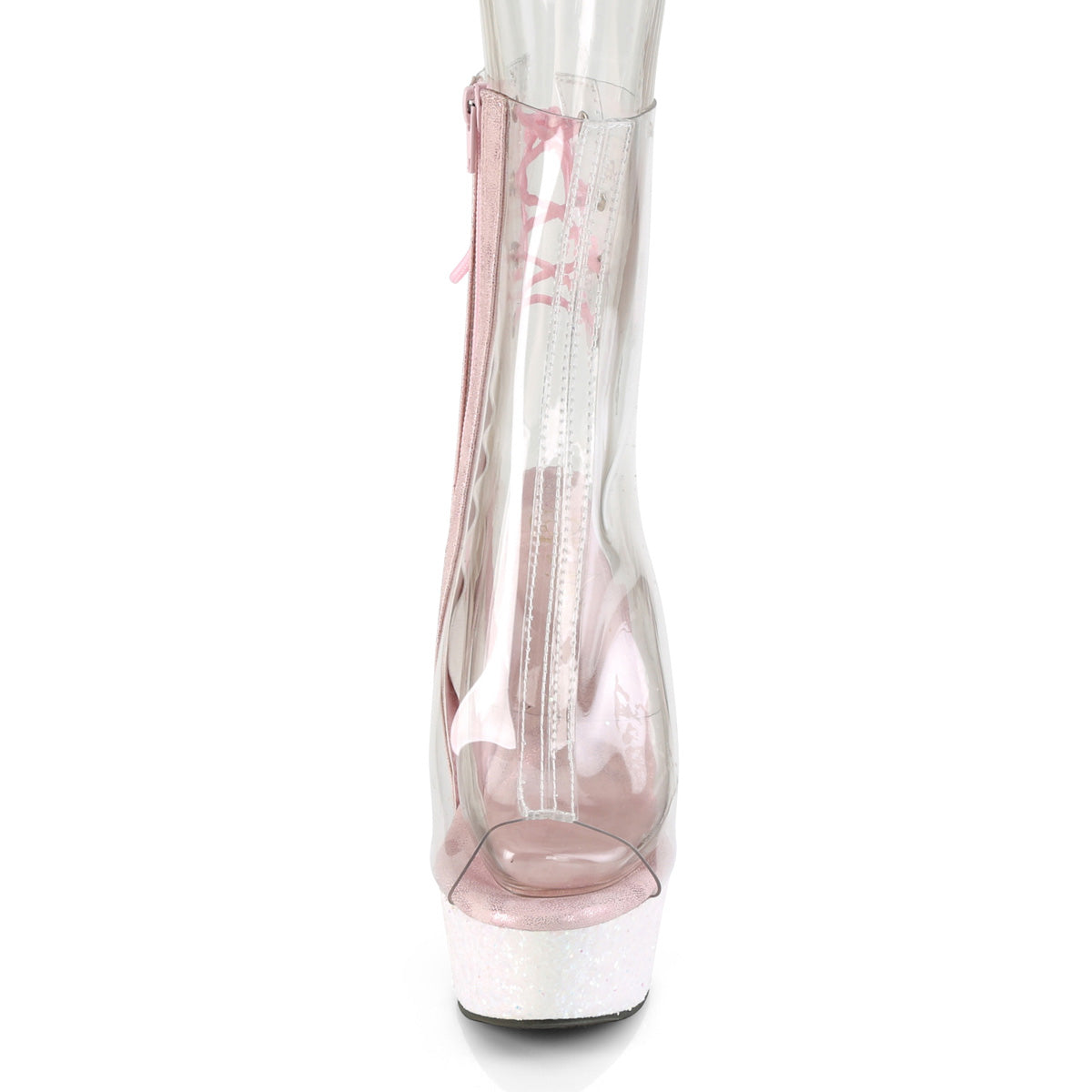 6 Inch Heel DELIGHT-1018C Clear Opal Glitter