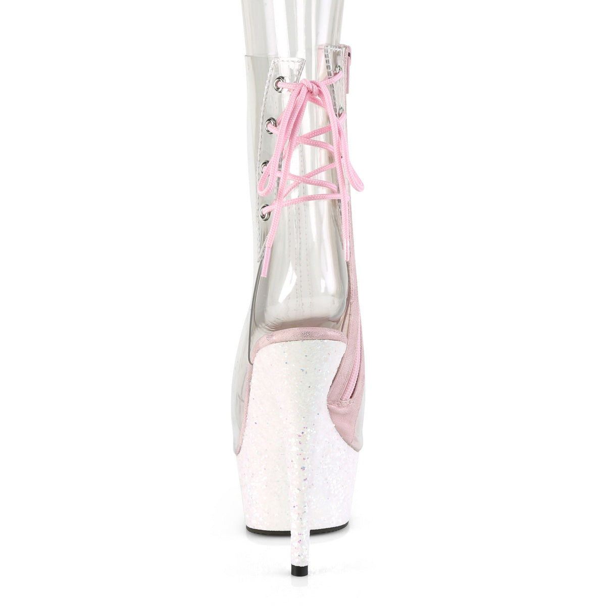 6 Inch Heel DELIGHT-1018C Clear Opal Glitter