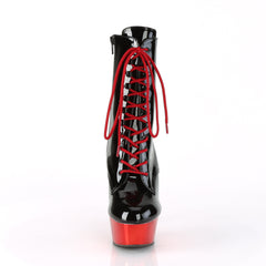 6 Inch Heel DELIGHT-1020 Black Pat Red Chrome