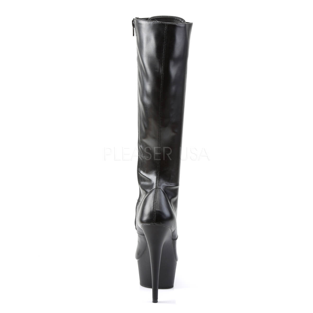 6 Inch Heel DELIGHT-2023 Black Stretch Pu