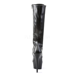 6 Inch Heel DELIGHT-2023 Black Stretch Pu
