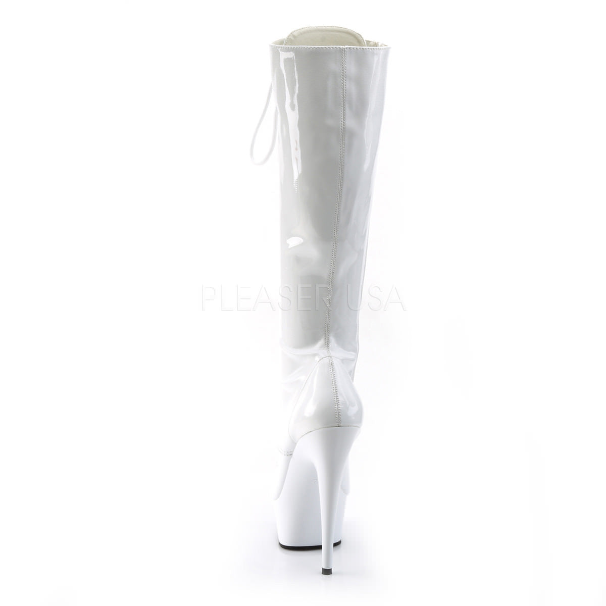 6 Inch Heel DELIGHT-2023 White Stretch Patent