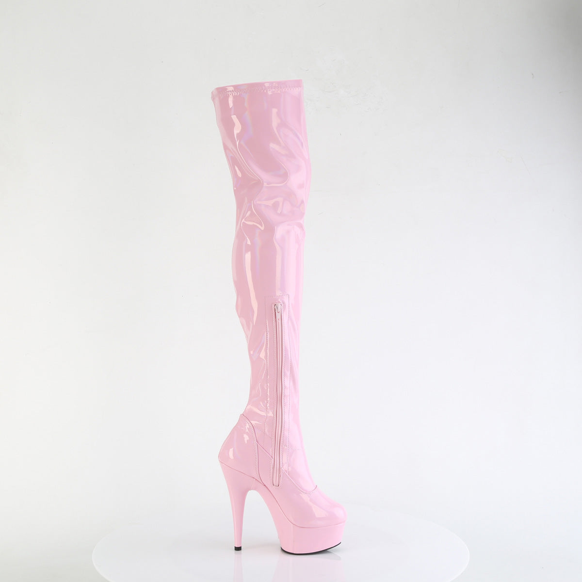 6 Inch Heel DELIGHT-3000HWR Baby Pink Holo Patent