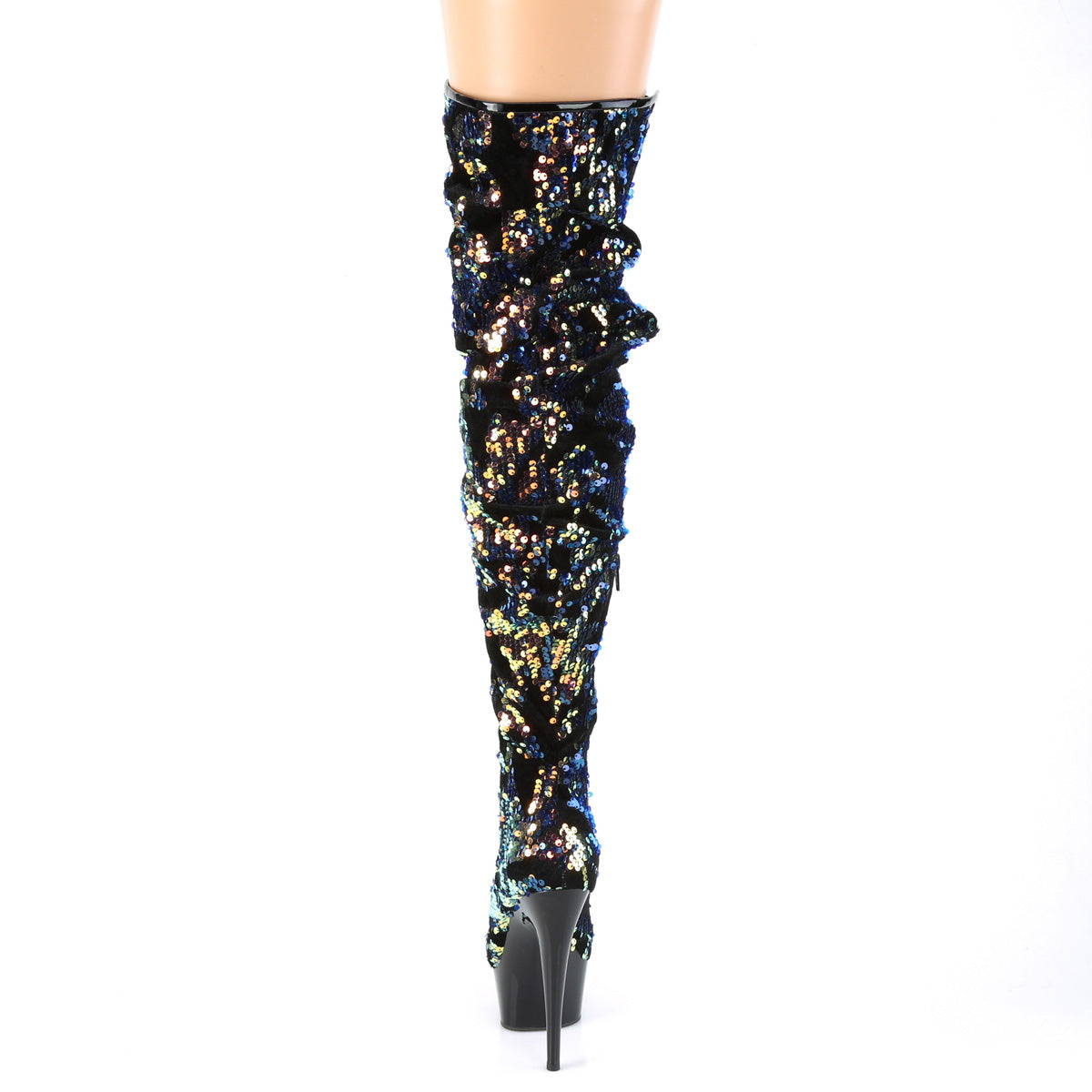 6 Inch Heel DELIGHT-3004 Blue Sequins