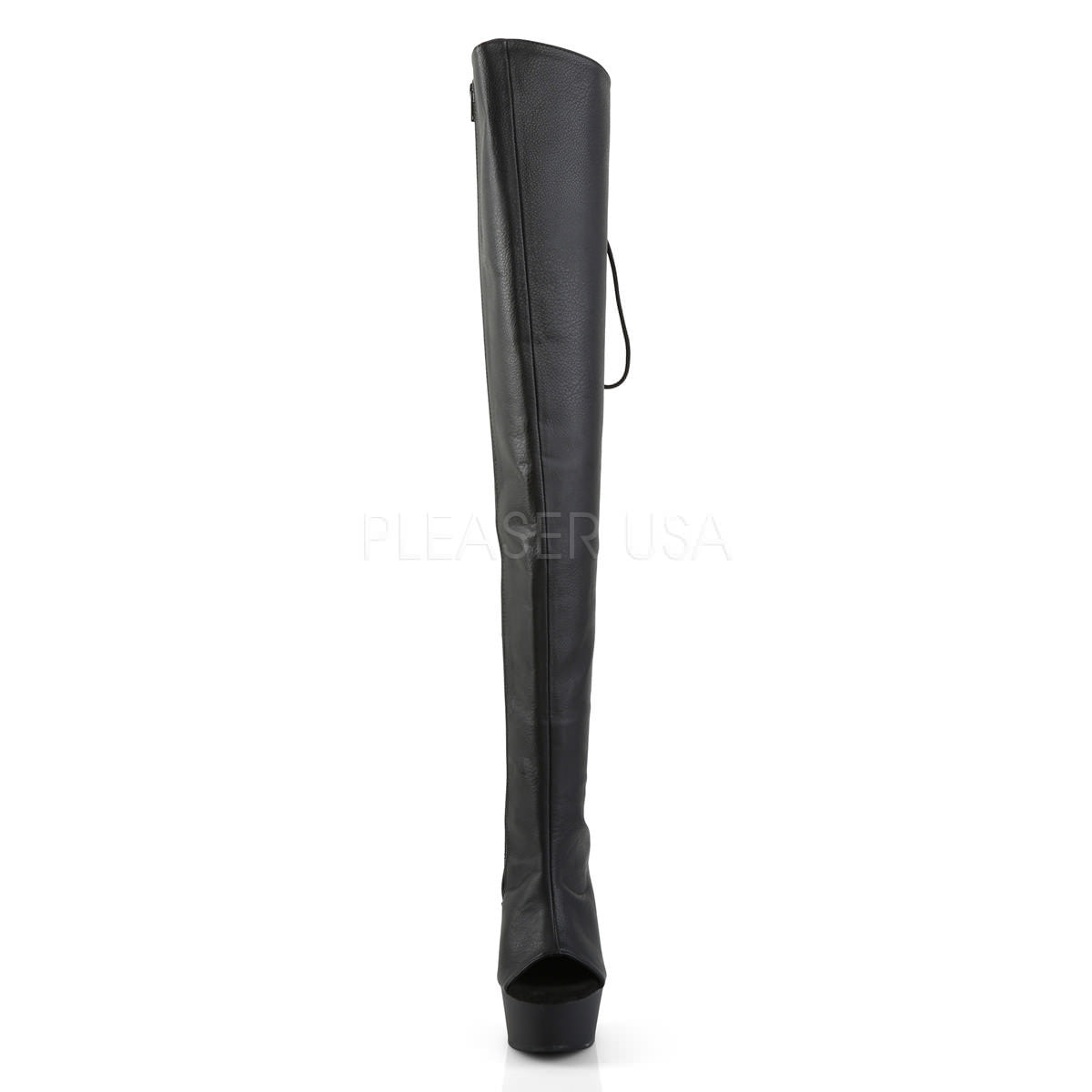 PLEASER DELIGHT-3019 Black Thigh High Boots