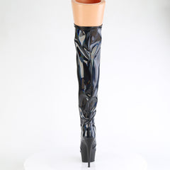 6 Inch Heel DELIGHT-3029 Black Stretch Holo