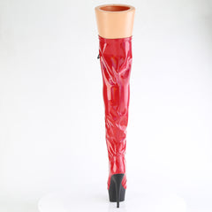 6 Inch Heel DELIGHT-3029 Red Stretch Holo