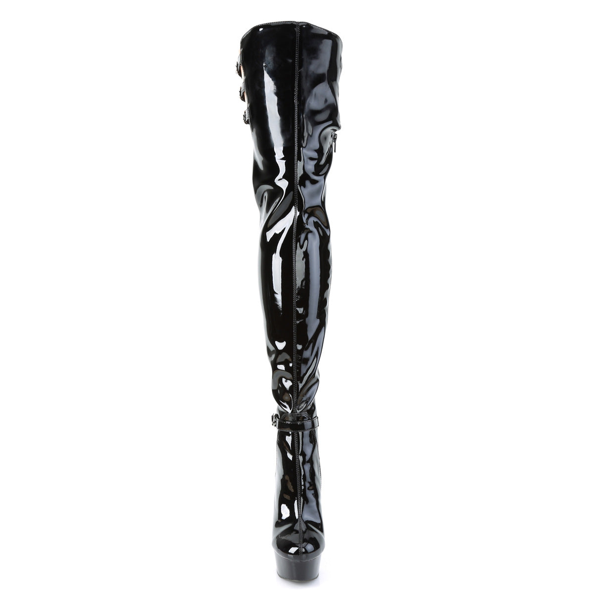 6 Inch Heel DELIGHT-3055 Black Stretch Pat