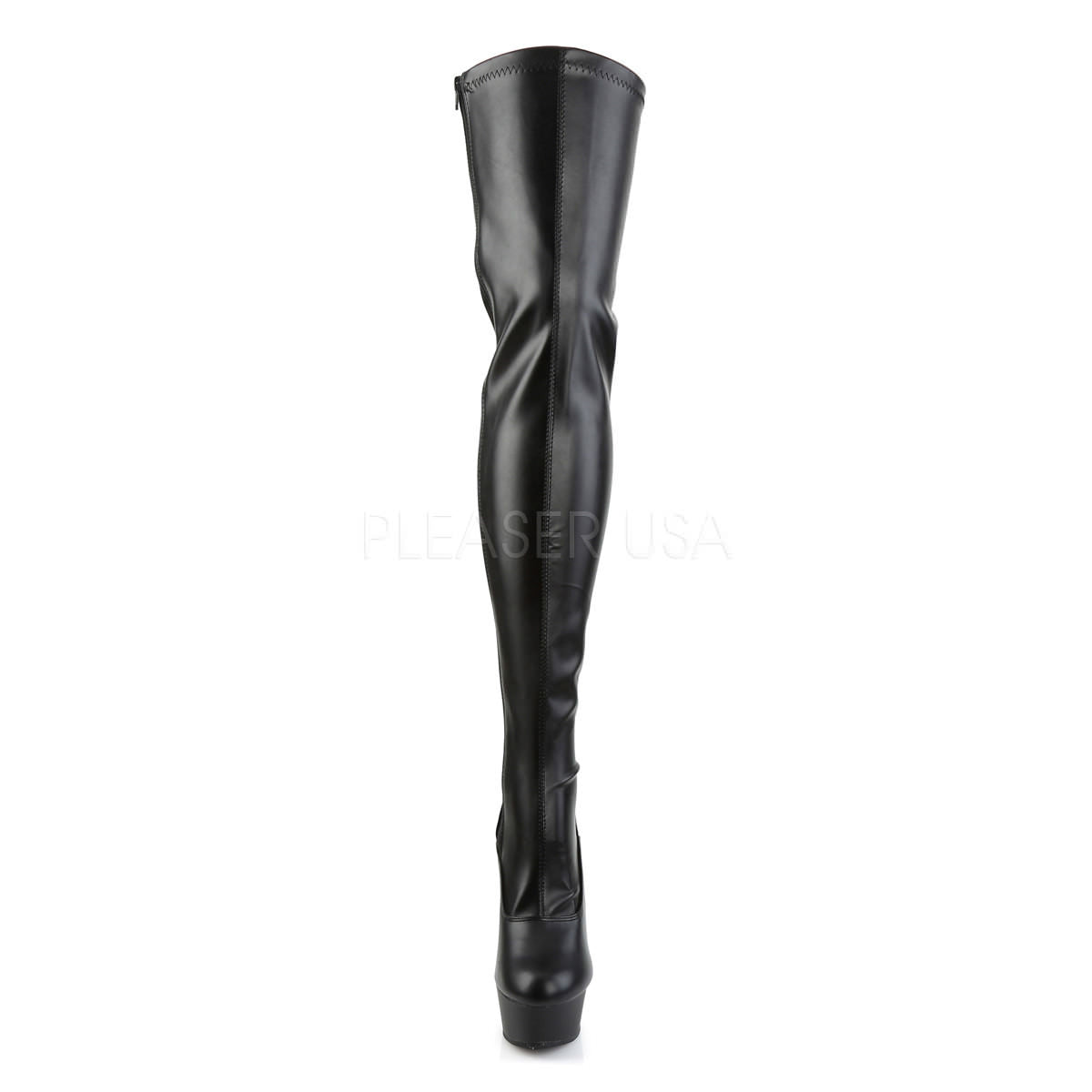 6 Inch Heel DELIGHT-3063 Black Stretch Pu