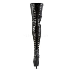 6 Inch Heel DELIGHT-3063 Black Stretch Pu