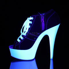 6 Inch Heel DELIGHT-600SK-01 Black Canvas
