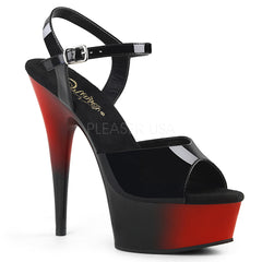 6" Heel DELIGHT-609BR Black Pat Red