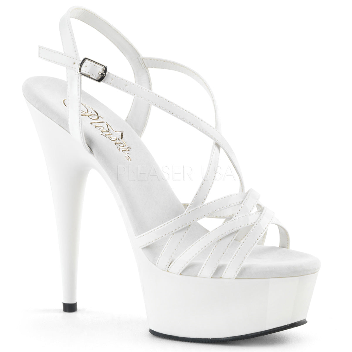 6 Inch Heel DELIGHT-613 White – Shoecup.com