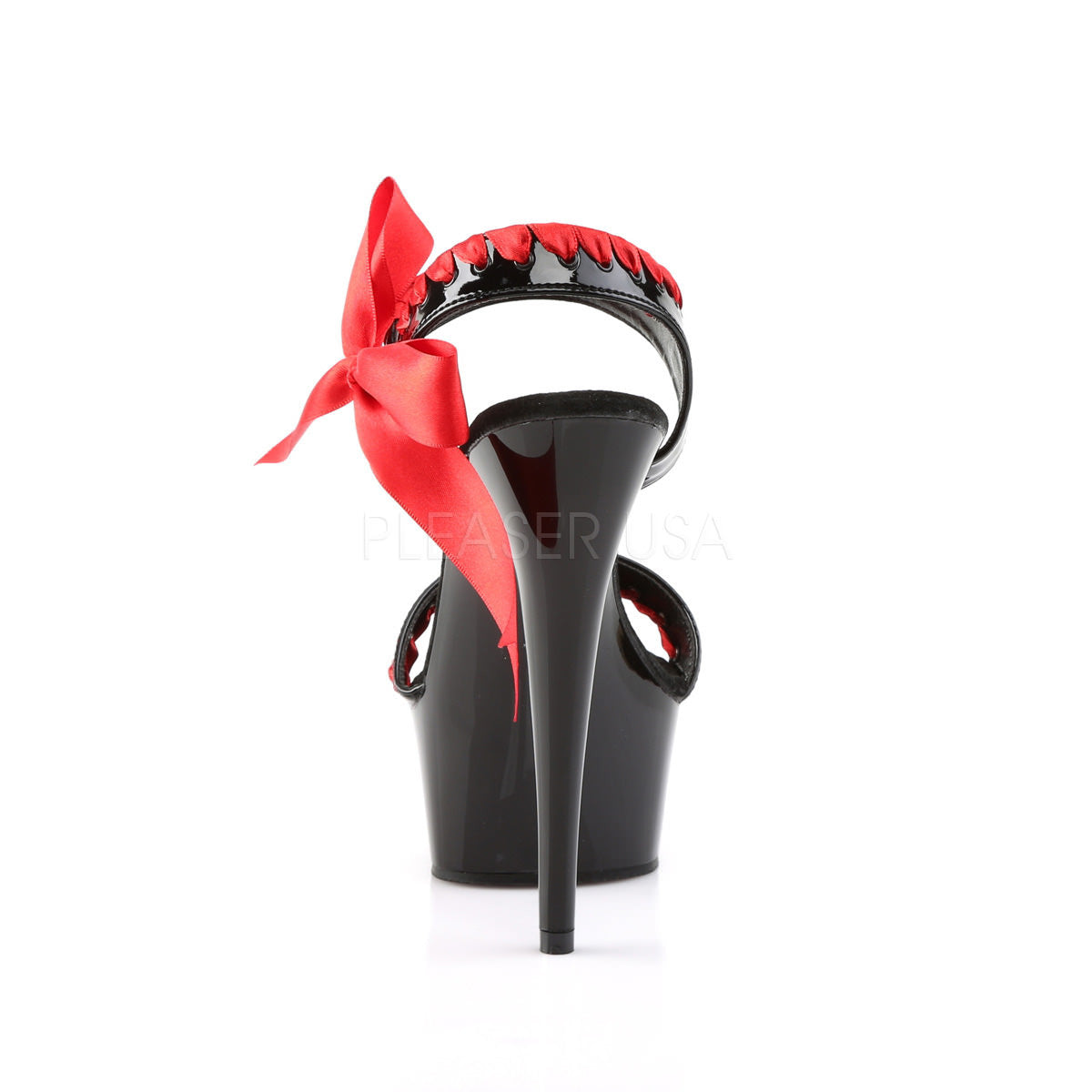 6 Inch Heel DELIGHT-615 Black-Red
