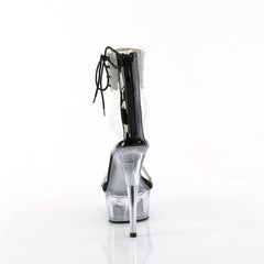 6 Inch Heel DELIGHT-627RS Clear Black Clear