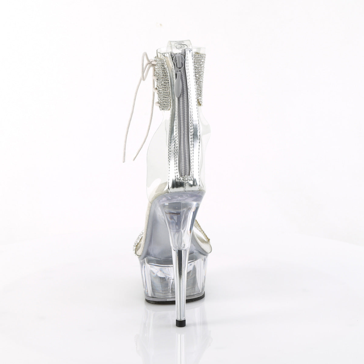6 Inch Heel DELIGHT-627RS Clear Silver