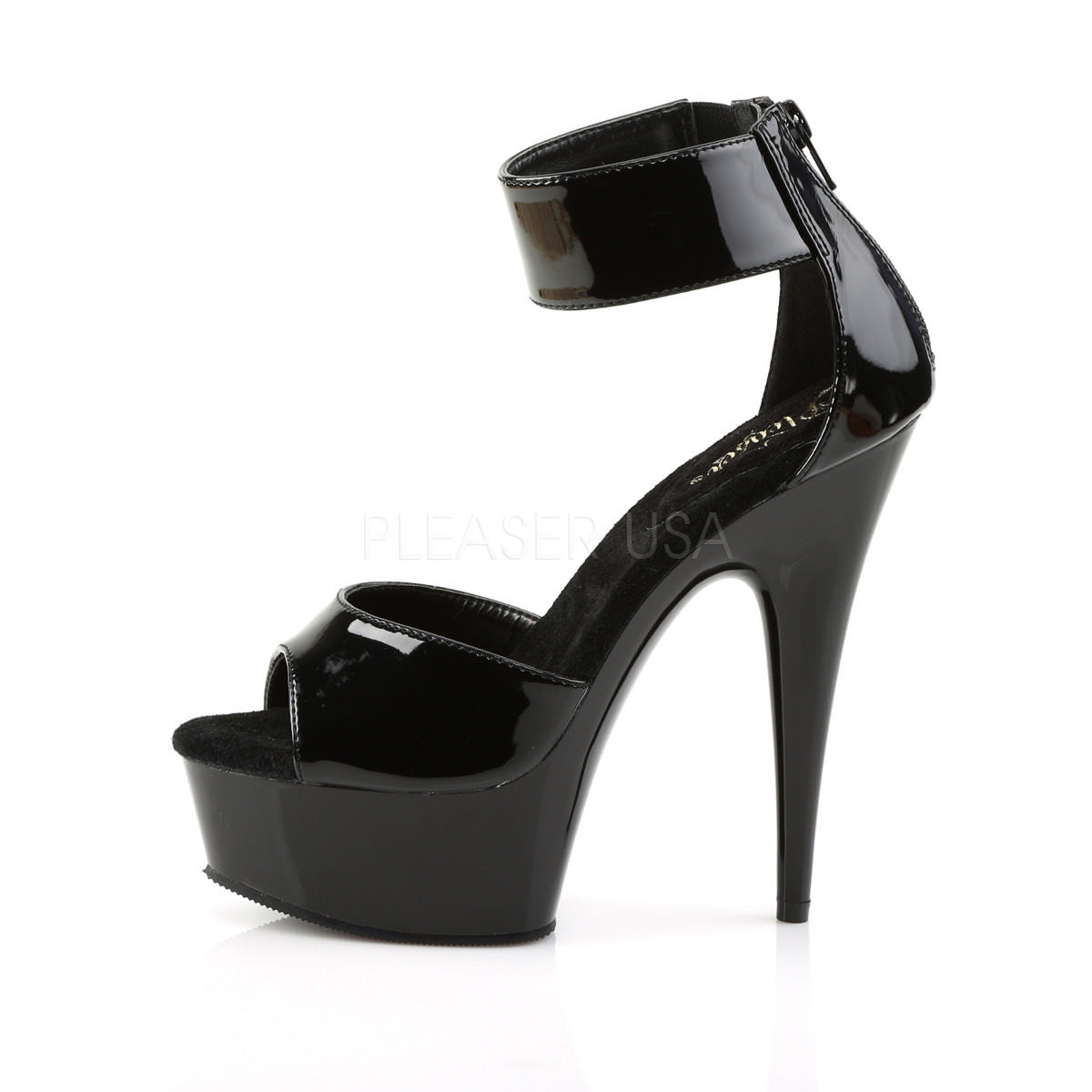 PLEASER DELIGHT-670-3 Black Sandals